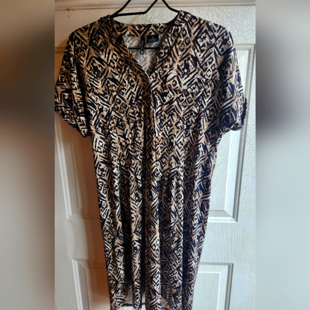 New Direction PM Animal Print Midi Dress